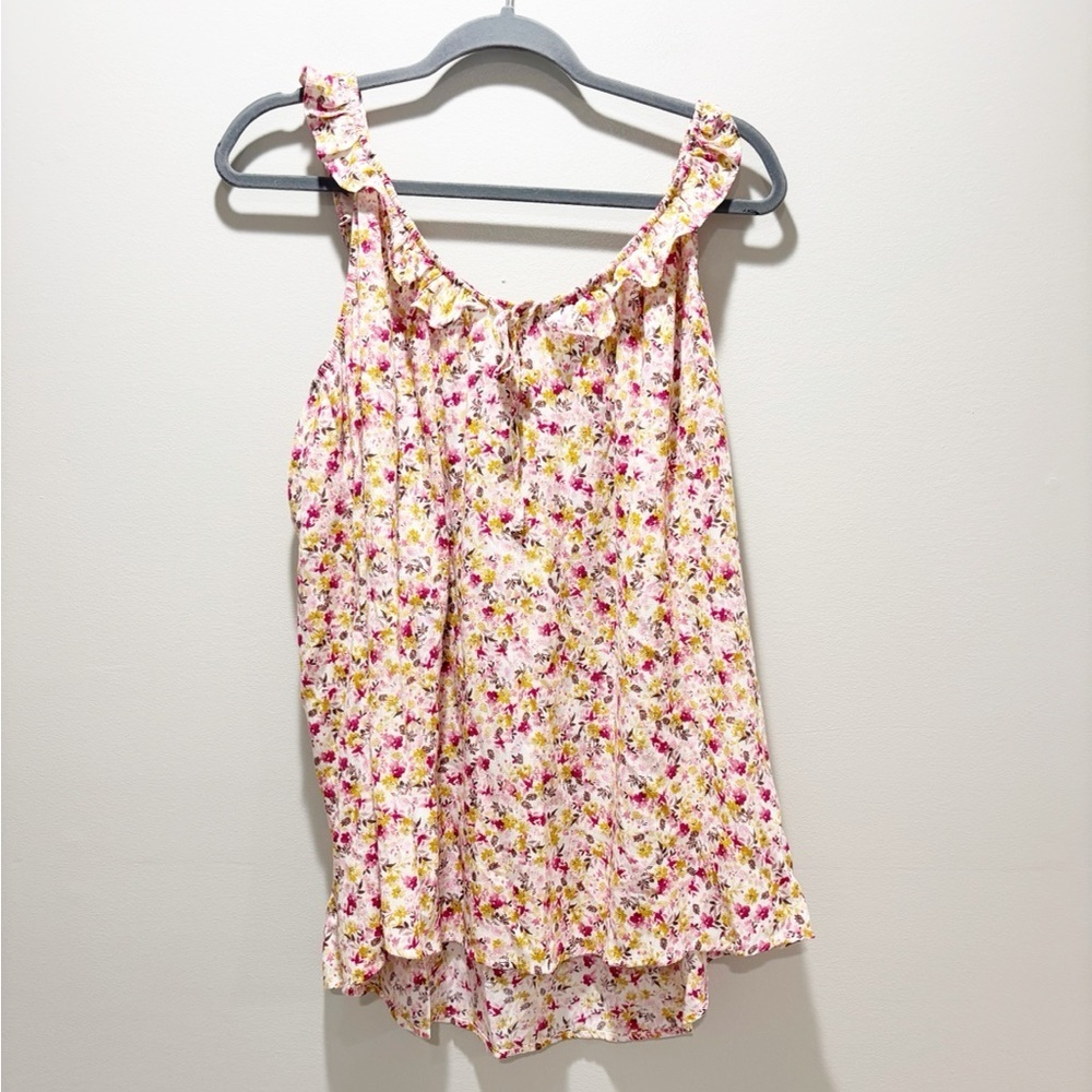 TORRID Floral Ruffle Strap Women’s Sleeveless Multicolor Top Feminine Size 2X